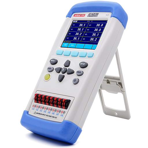 AT4208 handheld multichannel temperature tester
    