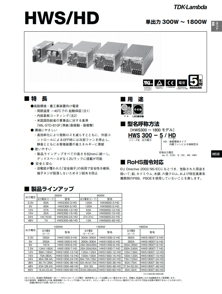 TDK Ramda Power Module HWS50A-12/A--
    